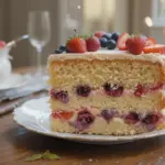 Victoria Sponge Cake With Fruit