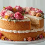 Victoria Sponge Cake With Flowers