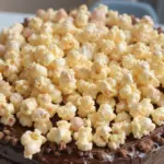 Chocolate Cake With Popcorn Topping