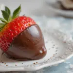 Chocolate-Dipped Strawberry With Cake