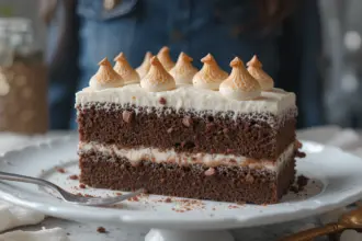 Chocolate Cake With Toasted Meringue