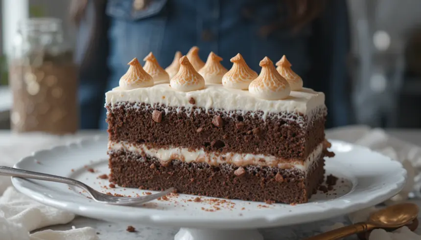 Chocolate Cake With Toasted Meringue