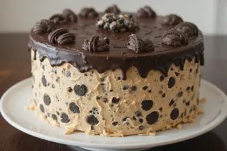 Oreo Cookie Cake With Chocolate Frosting