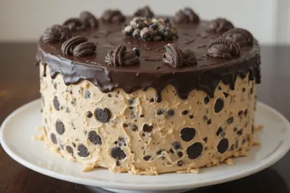Oreo Cookie Cake With Chocolate Frosting