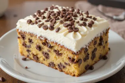 Chocolate Chip Cake With Whipped Cream