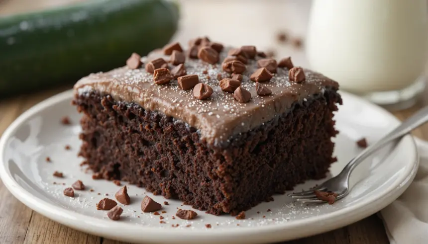 Chocolate Zucchini Cake With Milk