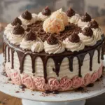 Ice Cream Cake With Chocolate Decorations