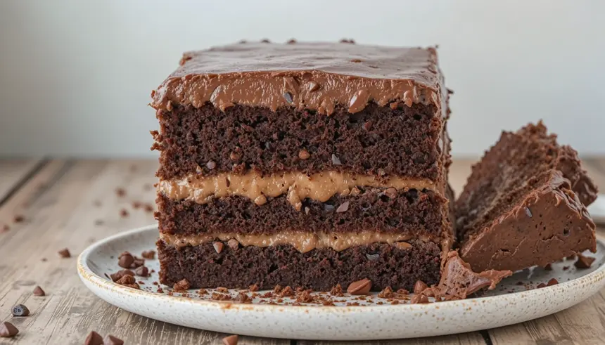 Eggless Chocolate Cake With Chocolate Frosting