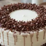 Decorative Cake With Chocolate Shavings
