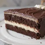 Chocolate-Covered Cake With Whipped Cream