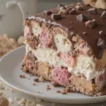 Homemade Ice Cream Cake With Chocolate Ganache