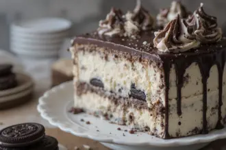 Oreo Ice Cream Cake With Chocolate Ganache