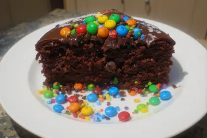 Chocolate Cake With M&M Surprise