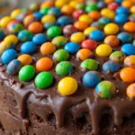 Chocolate Cake With Colorful M&M's