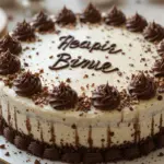 Round Cake With Chocolate Decorations