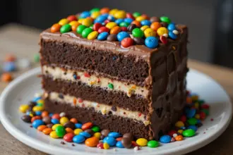 Chocolate Layer Cake With M&M's