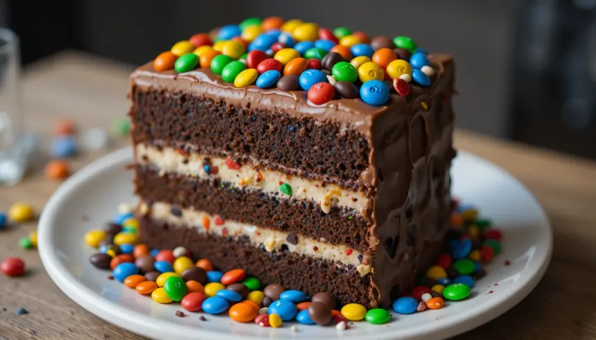 Chocolate Layer Cake With M&M's