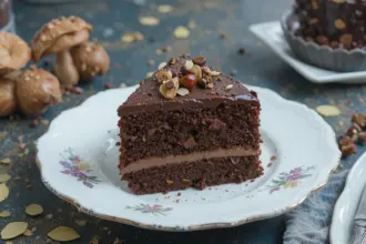 Chocolate Forest Cake With Mushrooms