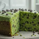 Green Cake With Chocolate Chips