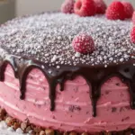 Pink Raspberry Cake With Chocolate