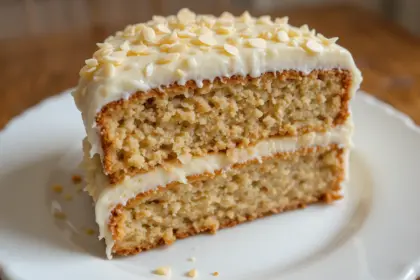 Almond Cake With White Chocolate Frosting