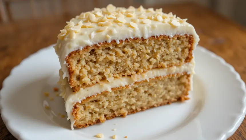 Almond Cake With White Chocolate Frosting