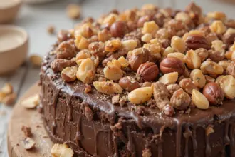 Chocolate Cake With Hazelnuts And Candy