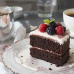 Berry-Topped Chocolate Cake With Coffee