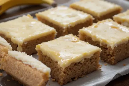 Banana Blondies With Brown Butter Frosting