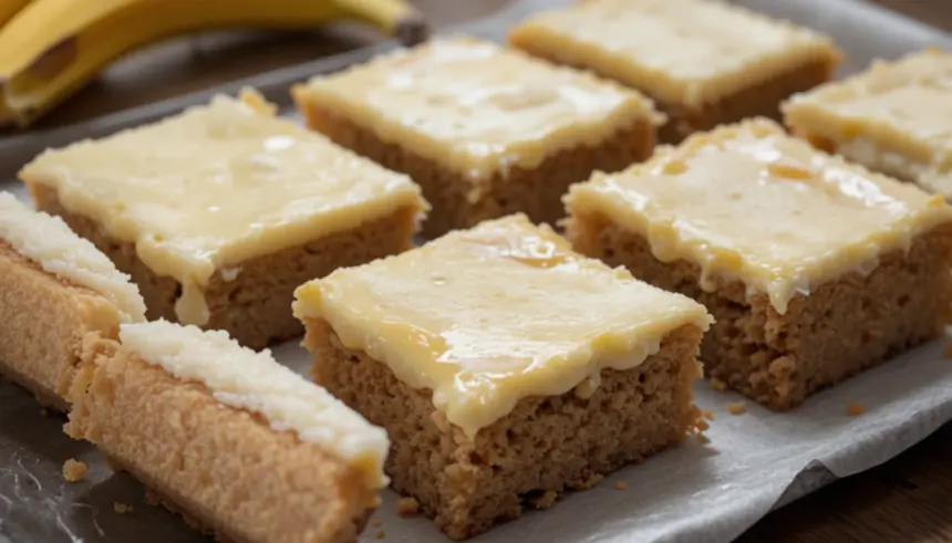 Banana Blondies With Brown Butter Frosting