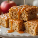Apple Blondies With Caramel Sauce