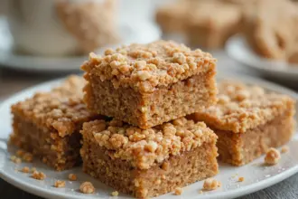Biscoff Blondies With Cookie Topping
