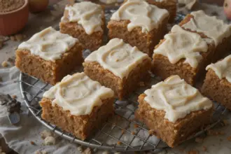 Apple Blondies With Brown Sugar Frosting