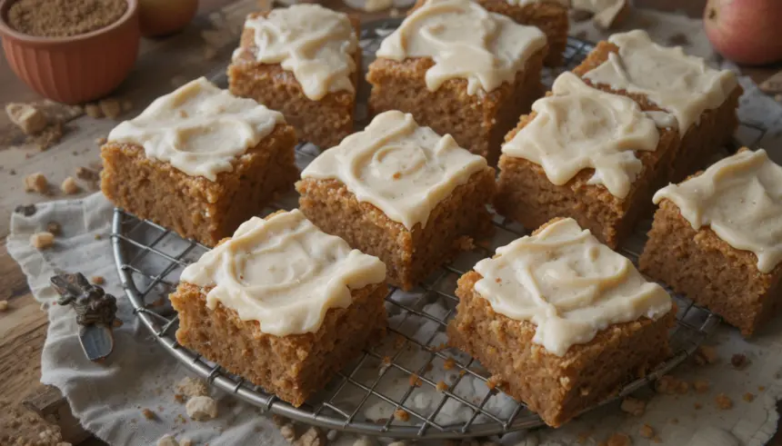 Apple Blondies With Brown Sugar Frosting