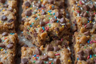 Chocolate Chip Blondies With Sprinkles