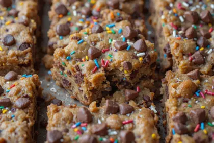 Chocolate Chip Blondies With Sprinkles
