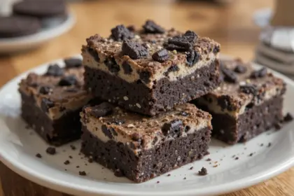 Oreo Blondies With Oreo Cookie Crust