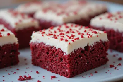 Red Velvet Brownies With Cream Cheese