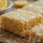 Lemon Brownies With Lemon Glaze