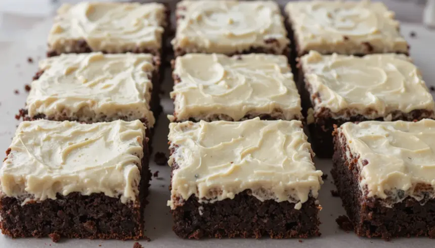 Homemade Brownies With Frosting