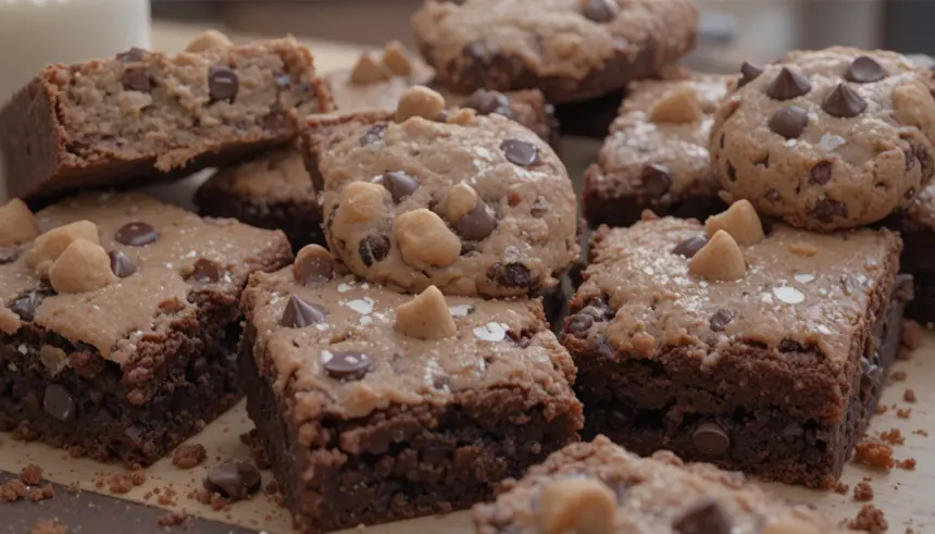 Brownies With Chocolate Chip Cookies