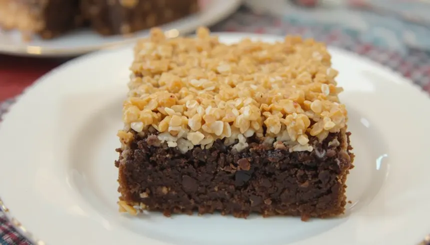 Brownies With Rice Krispie Topping