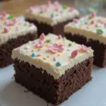 Decorated Brownies With Frosting