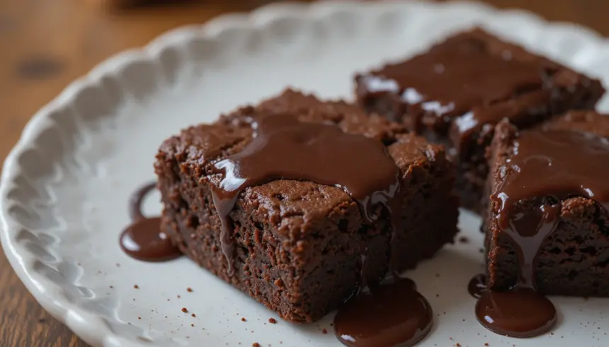 Brownies With Chocolate Syrup