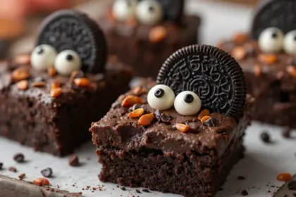 Halloween Brownies With Oreos