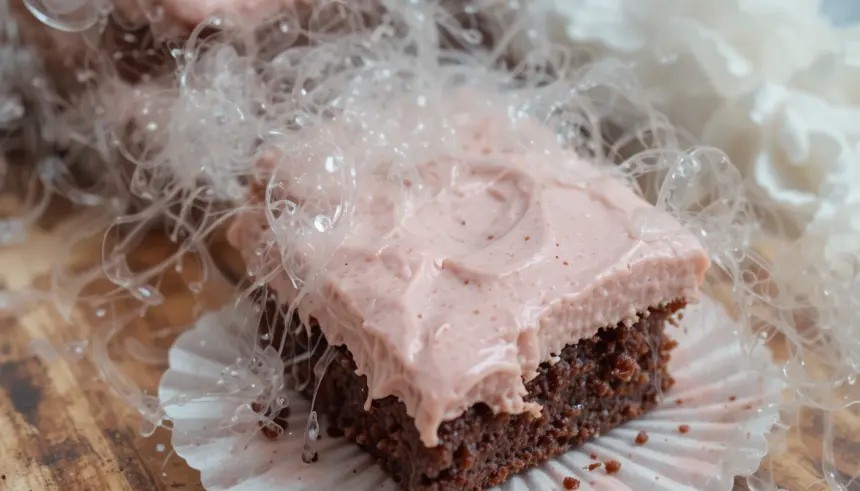 Brownies With Strawberry Frosting