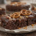 Brownies With Pretzels And Caramel