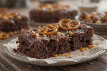 Brownies With Pretzels And Caramel