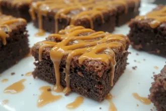 Brownies With Caramel Drizzle