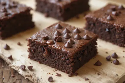 Chocolate Brownies With Chocolate Chips